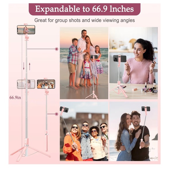 Mouzakon
Selfie Stick Tripod with Fill Light, Phone Selfie Stick, - Picture 6 of 13
